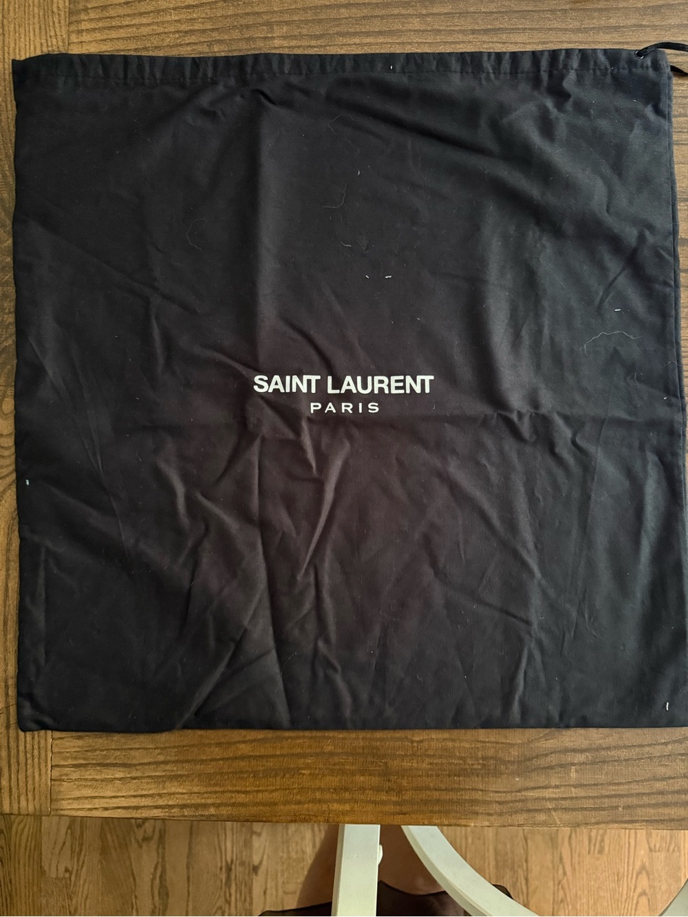 Saint Laurent black cotton dust bag 18x18